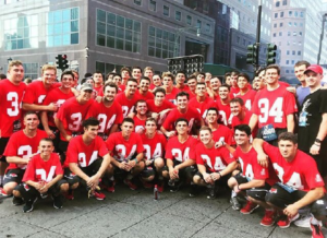 The Marist College men's lacrosse team ran in the Tunnel to Towers 5K run on Sept. 24, 2017.