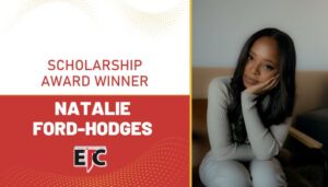 Scholarship award winner Natalie Ford-Hodges sitting